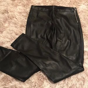 Faux leather pants